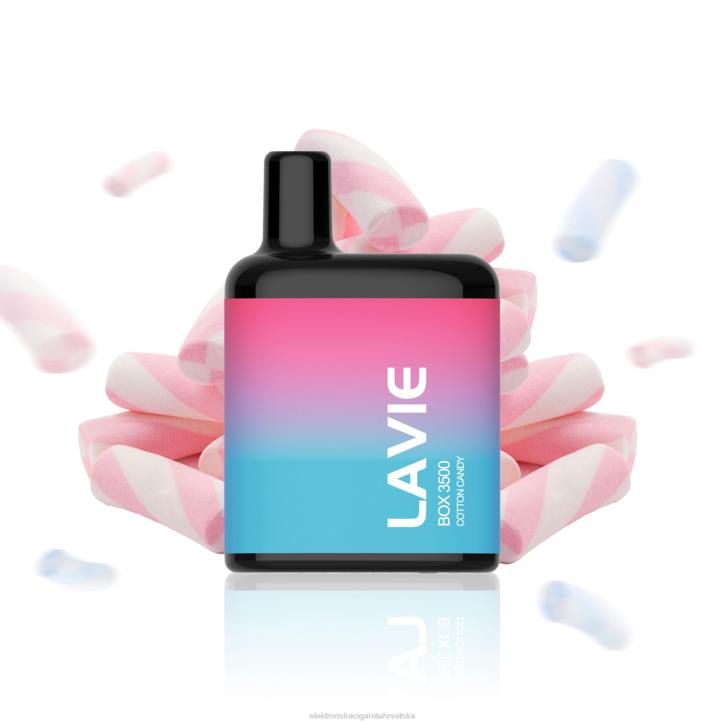 Jednokratni Vape Hrvatska - šećerna vuna LAVIE BOX 3500 udaha 6F8X210