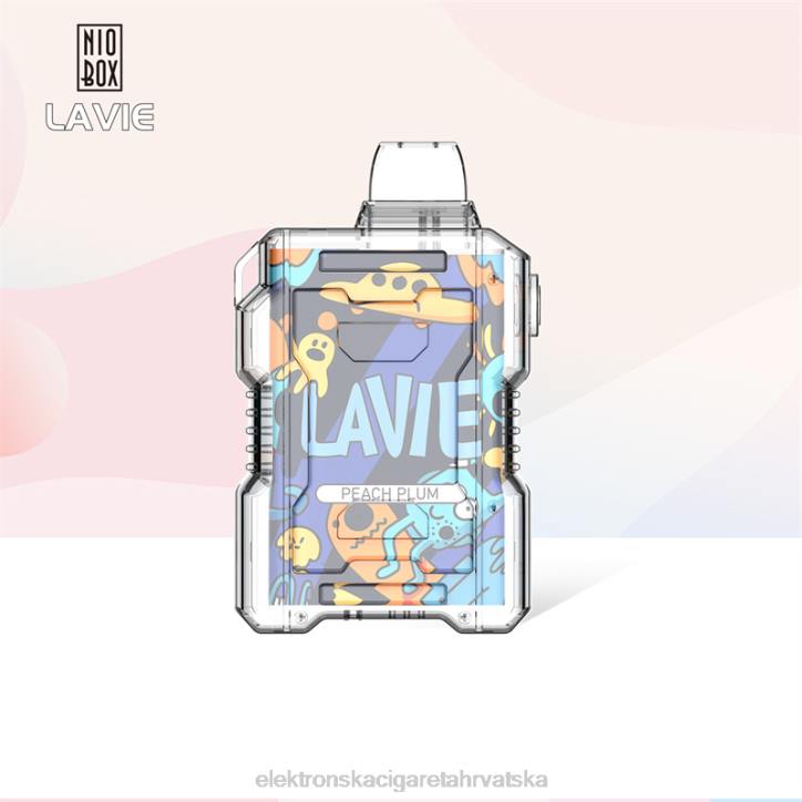 Jednokratni Vape Hrvatska - breskva šljiva LAVIE NIO BOX 9000 udaha 6F8X198