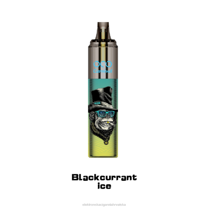 E Cigareta - led od crnog ribiza LAVIE OCO karneval 10000 dimova 6F8X348