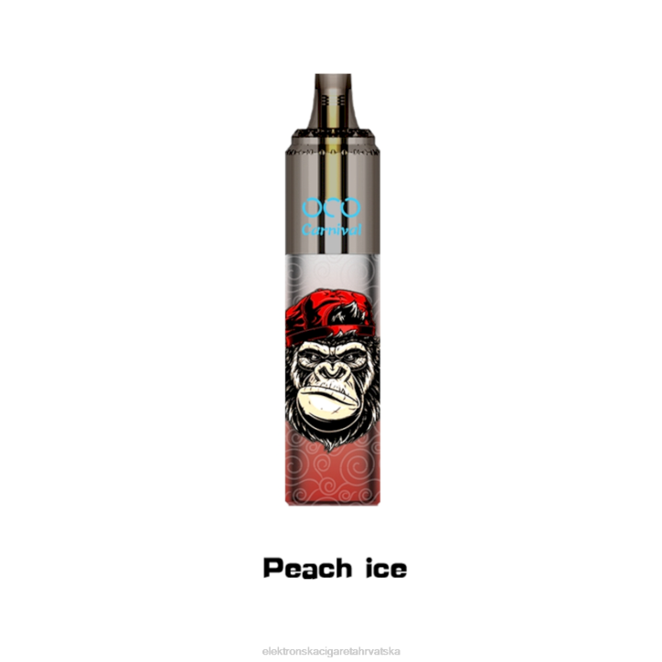 Smok Jednokratni Vape - led od breskve LAVIE OCO karneval 10000 dimova 6F8X355