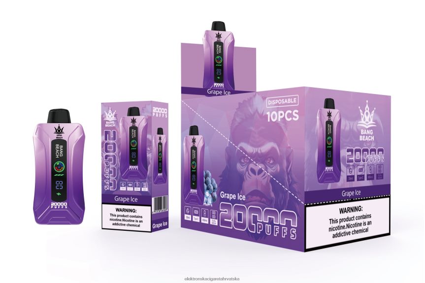 E Cigareta Tisak Cijena - Bang Beach Vape s pametnim zaslonom od 20 000 udaha led od grožđa 66HPFL10