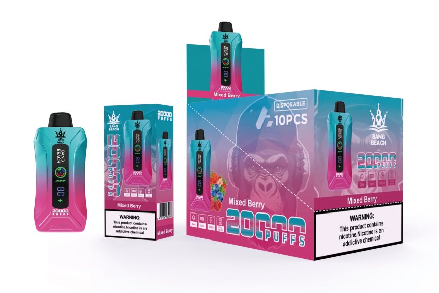 Jednokratni Vape Tisak - Bang Beach Vape s pametnim zaslonom od 20 000 udaha miješano bobičasto voće 66HPFL5