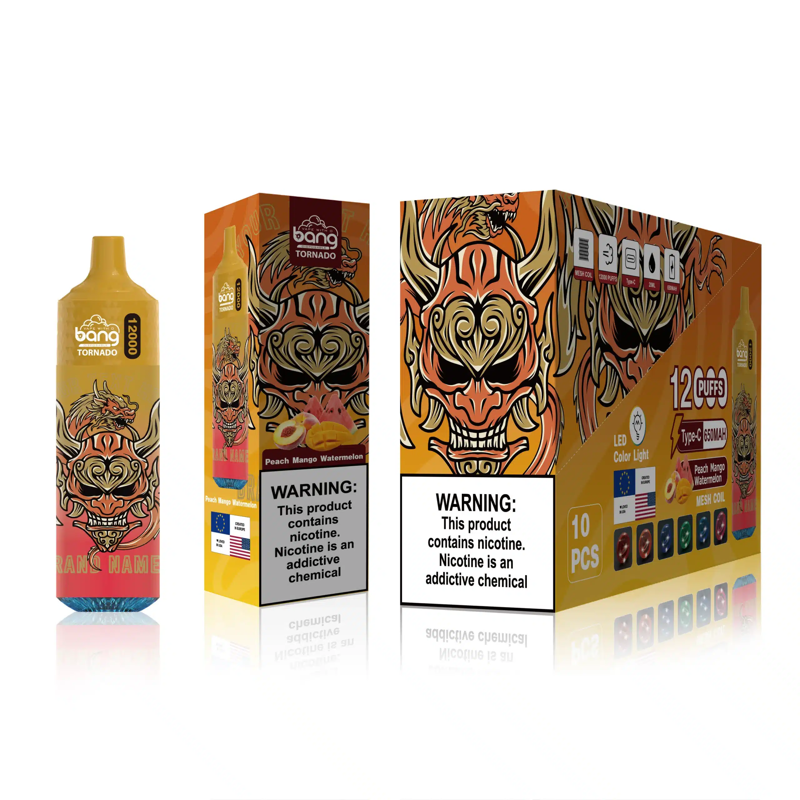 Elektronska Cigareta Hrvatska - breskva mango lubenica DJFJL124 Bang Box 12000 udaha