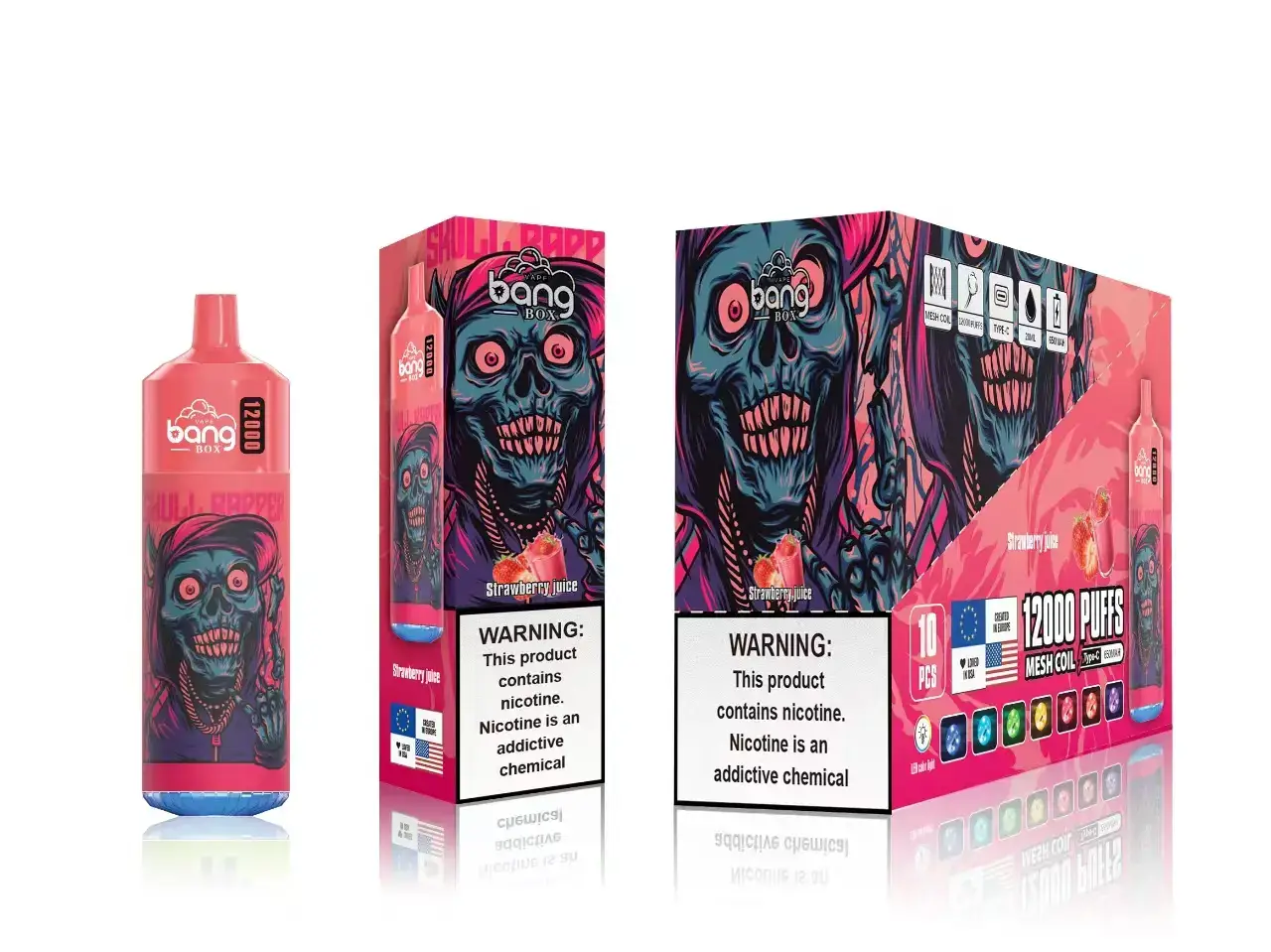 Elektronska Cigareta Za Enkratno Uporabo Petrol - sok od jagoda DJFJL120 Bang Box 12000 udaha
