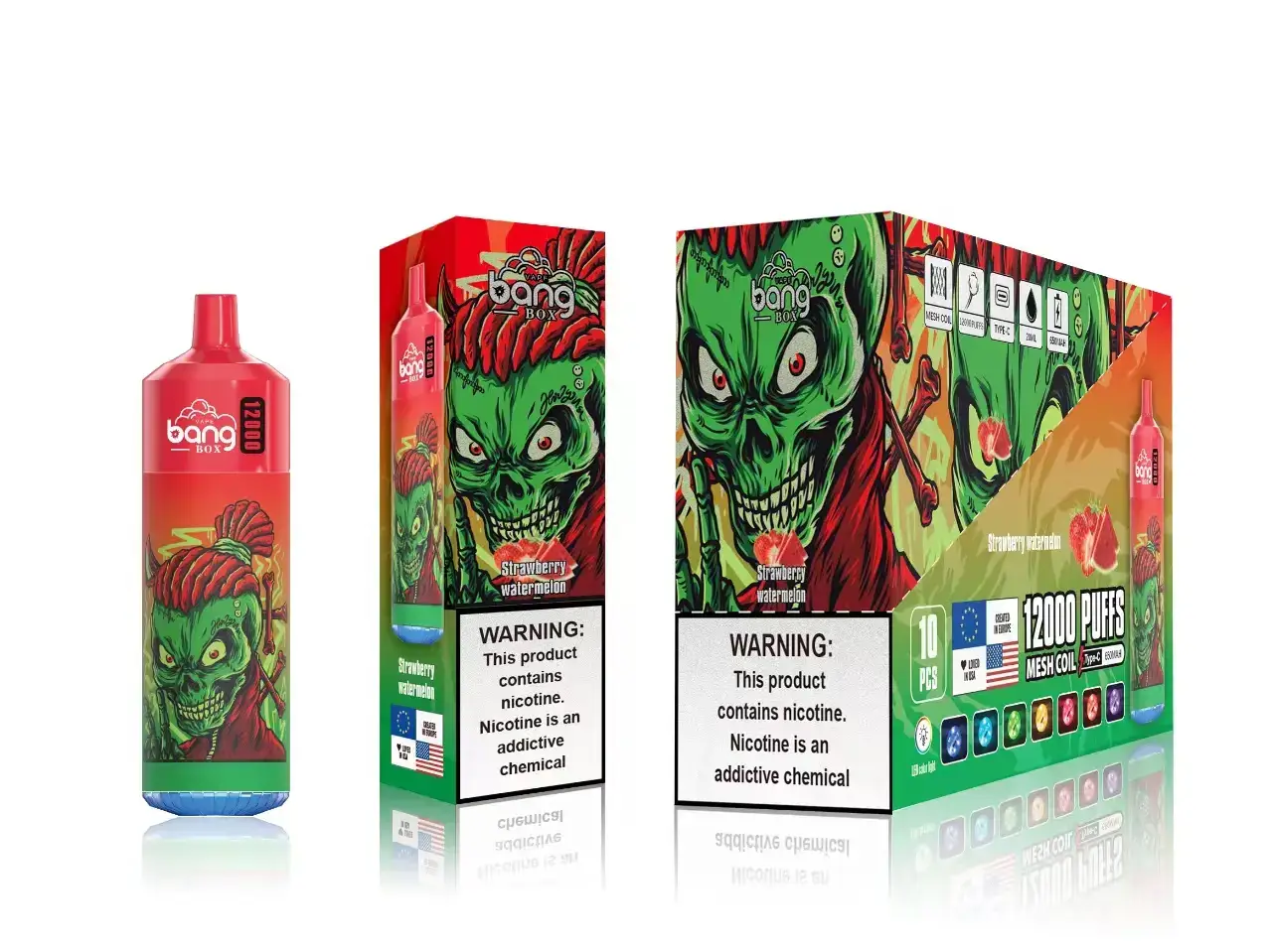 Elektronska Cigareta Za Enkratno Uporabo - jagoda lubenica DJFJL121 Bang Box 12000 udaha
