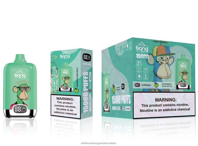 Jednokratni Vape Hrvatska - malina kisela jabuka DJFJL135 Bang Box 15000