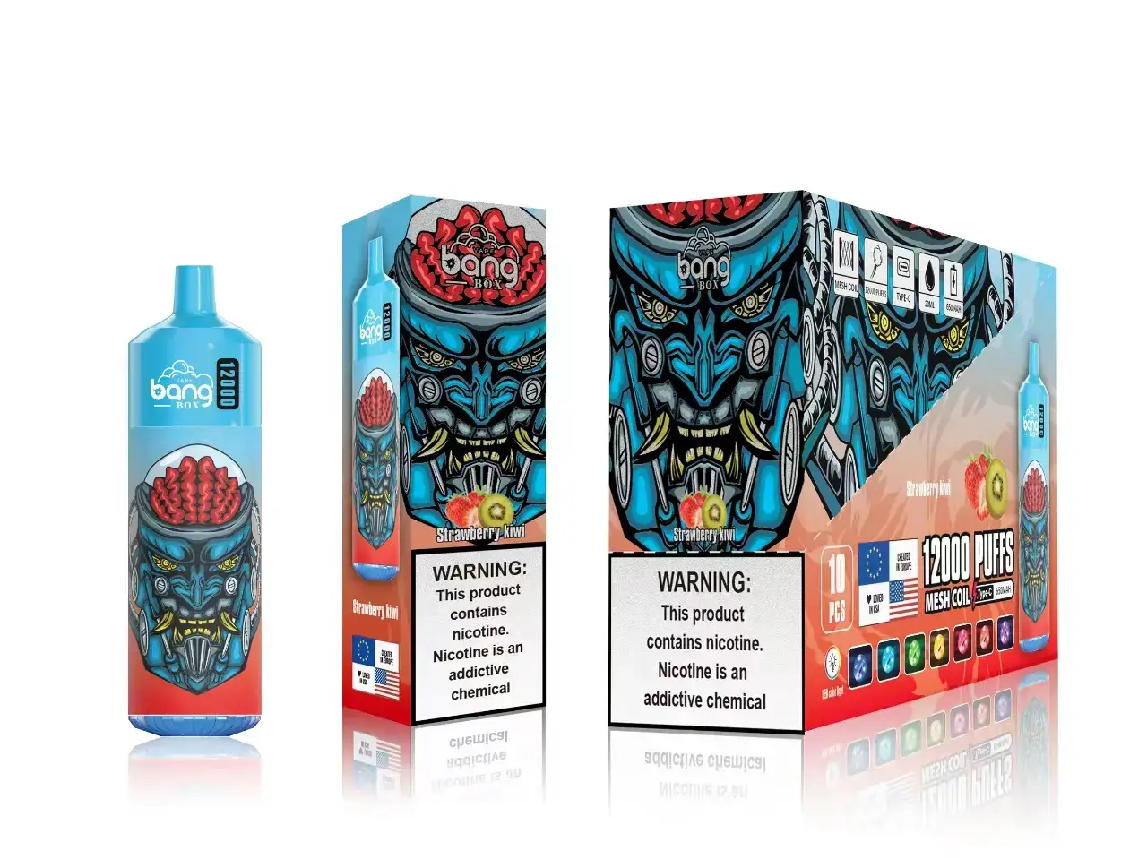 Jednokratni Vape Tisak - jagoda kivi DJFJL116 Bang Box 12000 udaha