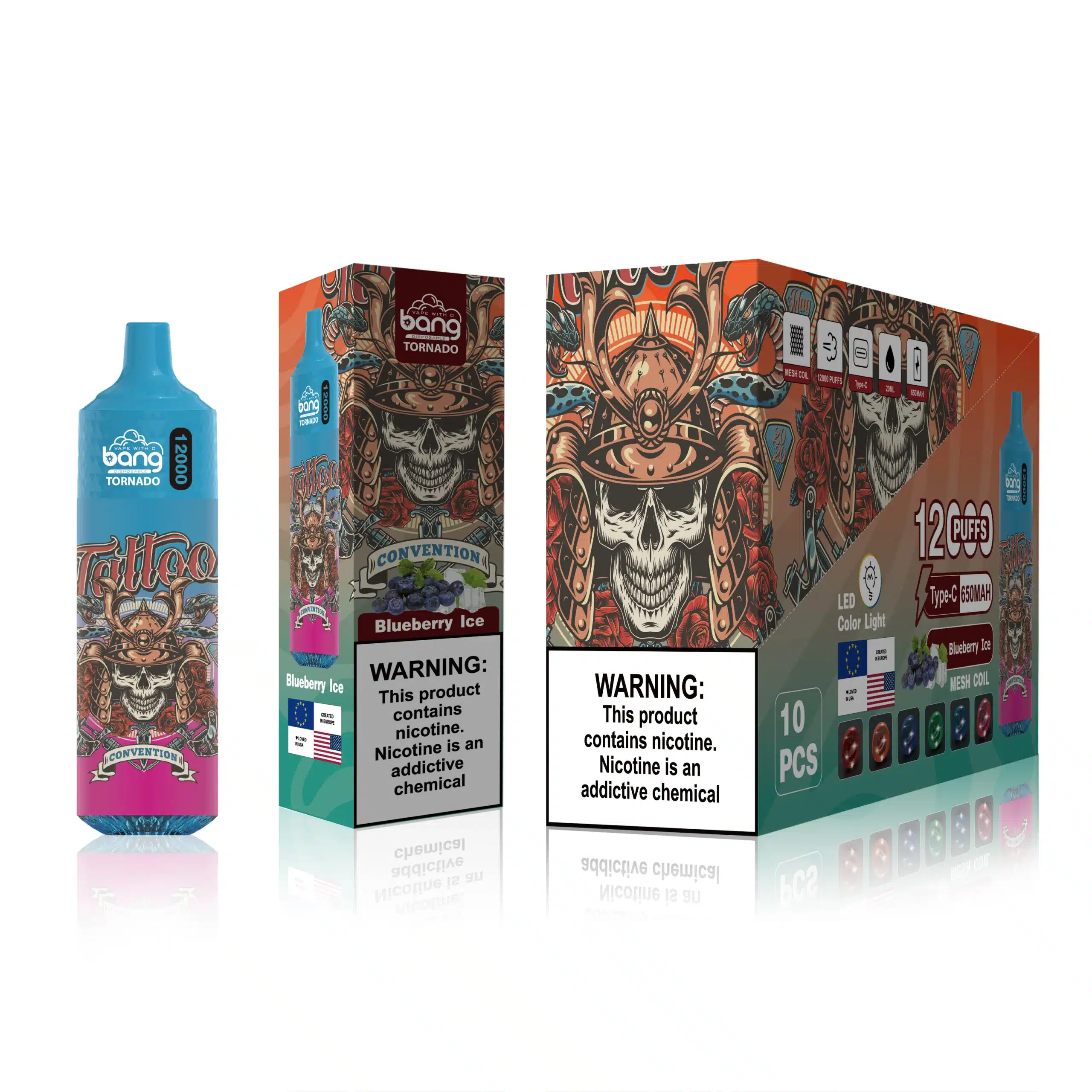 Jednokratni Vape Tisak - led od borovnice DJFJL125 Bang Box 12000 udaha
