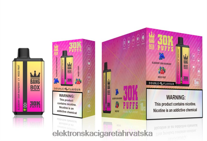E Cigareta - Bang Box 30000 dizanja dvostrukih okusa borovnica kisela malina & miješano voće 66HPFL66