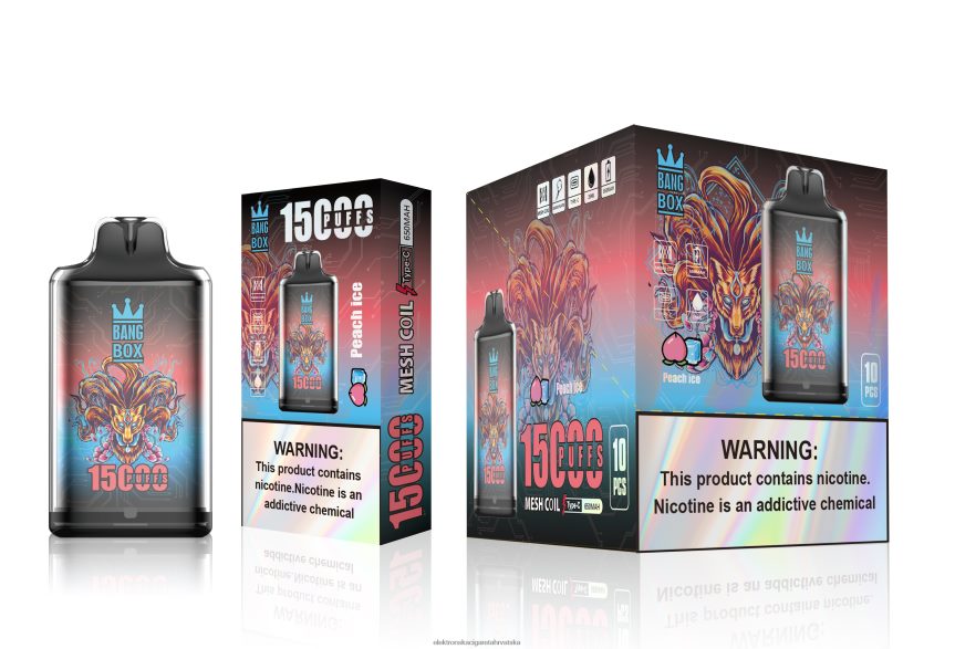 E Cigareta - Bang Box s1-15000 udaha led od breskve 66HPFL102