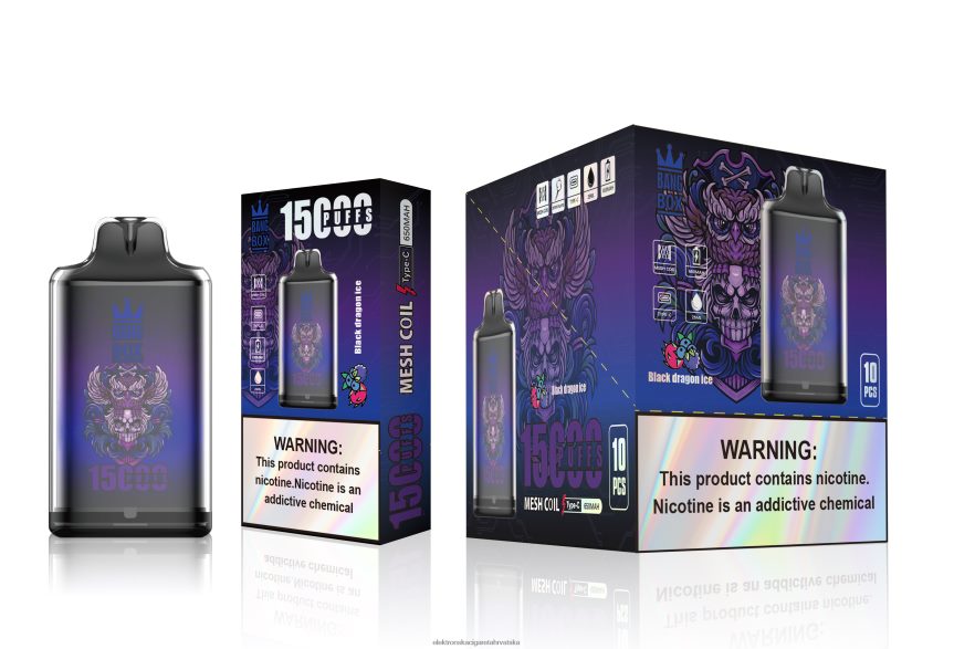E Tekućina - Bang Box s1-15000 udaha crni zmajev led 66HPFL110