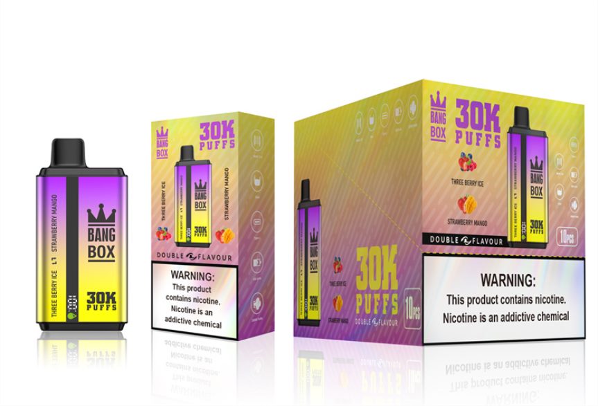Elektronska Cigareta Cijena - Bang Box 30000 dizanja dvostrukih okusa led od tri bobice i mango od jagode 66HPFL67