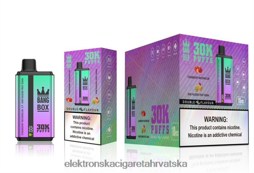 Elektronska Cigareta Hrvatska - Bang Box 30000 dizanja dvostrukih okusa jagoda lubenica & kivi guava od marakuje 66HPFL70