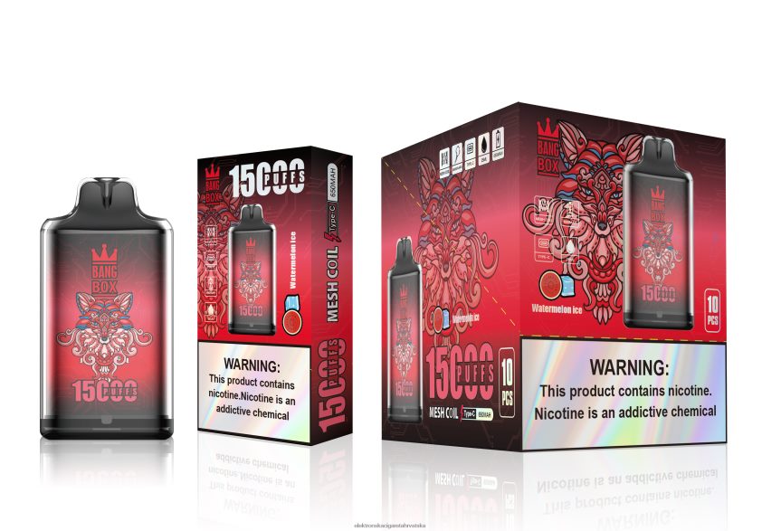 Elektronska Cigareta Hrvatska - Bang Box s1-15000 udaha led od lubenice 66HPFL106