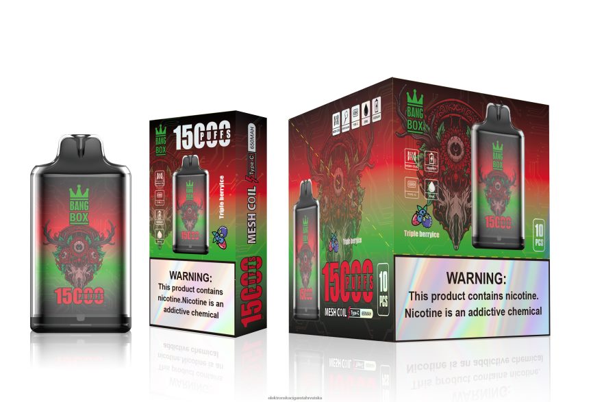 Elektronska Cigareta Petrol - Bang Box s1-15000 udaha trostruki bobičasti led 66HPFL104