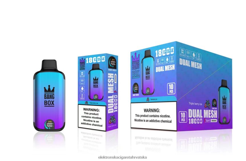 Jednokratni Vape Tisak - Bang Box 18000 udaha trostruki bobičasti led 66HPFL95