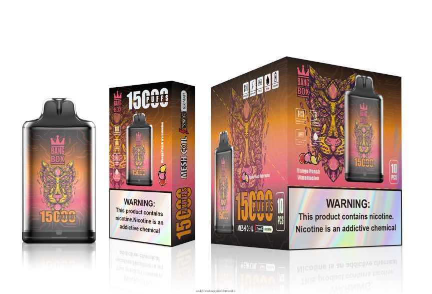 Jednokratni Vape Tisak - Bang Box s1-15000 udaha mango breskva lubenica 66HPFL107
