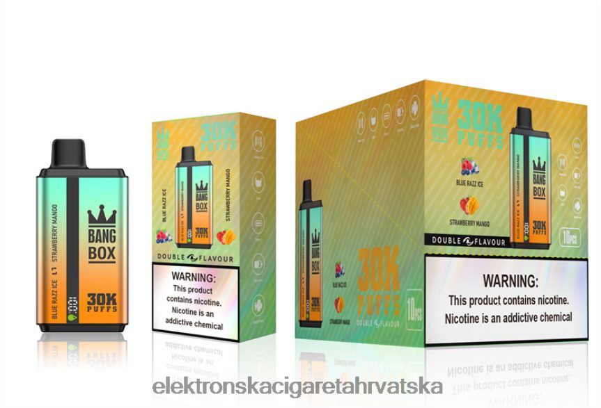 Smok Jednokratni Vape - Bang Box 30000 dizanja dvostrukih okusa blue razz ice & strawberry mango 66HPFL73