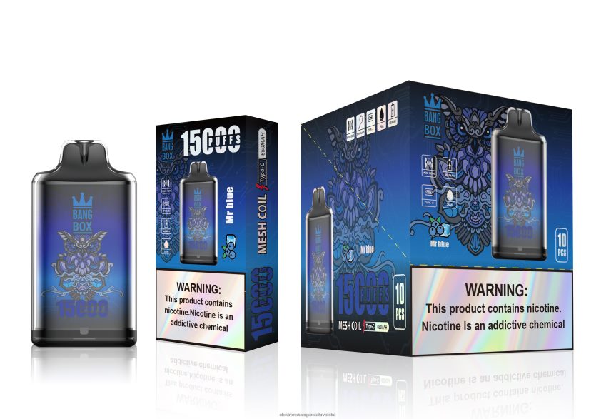 Smok Jednokratni Vape - Bang Box s1-15000 udaha mr plavi 66HPFL109
