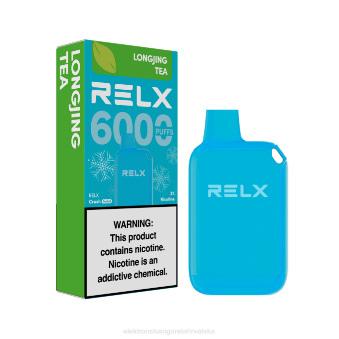 E Cigareta Tekućina - longjing čaj RELX Crush Pocket 6000 ledeno V8J09
