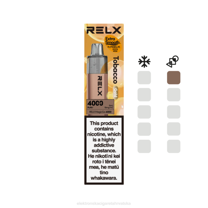 Elektronska Cigareta Petrol - duhan (zlato) RELX MagicGo 4000 jednokratnih vapea V8J02