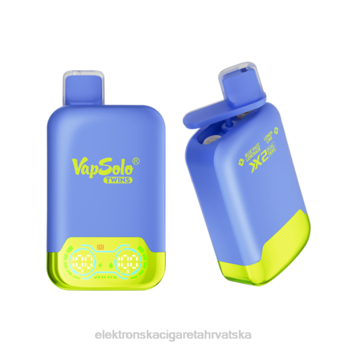 E Cigareta Cijena - Vapsolo TWINS jednokratni vape blue razz limunada & limun limeta 02XP120
