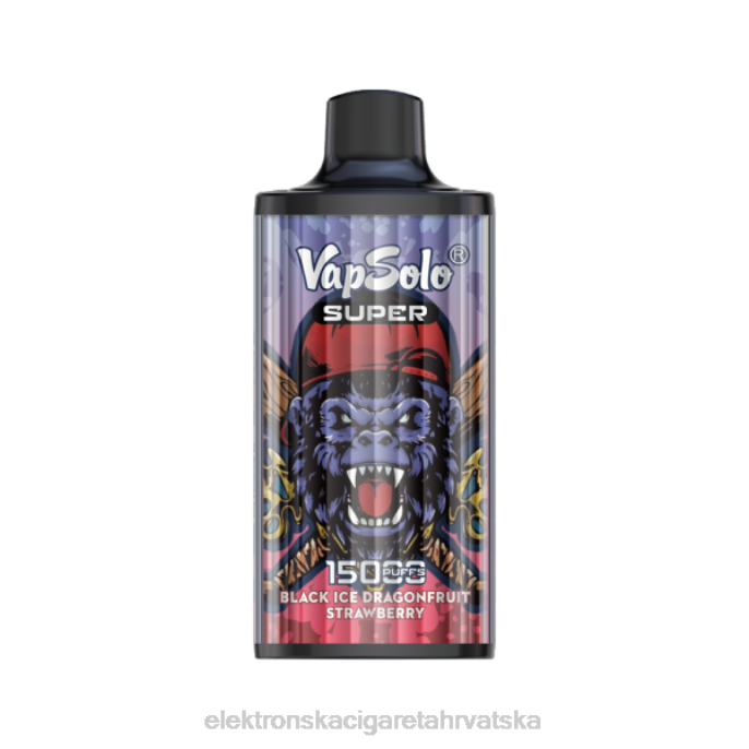 E Cigareta Vuse - Vapsolo SUPER jednokratni vape crni led drangofruit jagoda 02XP107