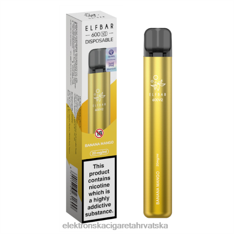 Elektronska Cigareta Za Enkratno Uporabo Petrol - banana mango DJFJL273 ELFBAR 600V2 20 mg
