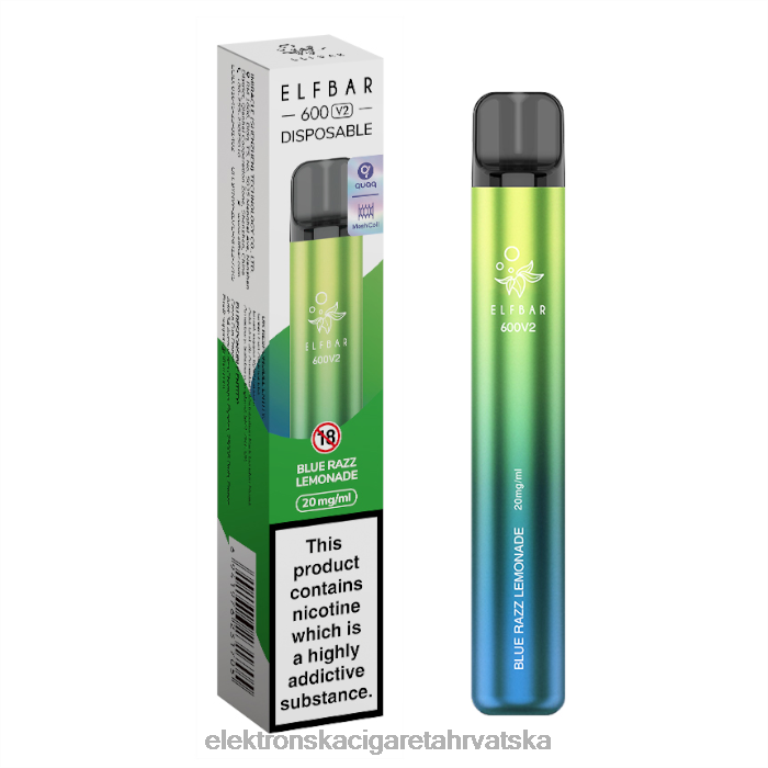 Elektronska Cigareta Za Enkratno Uporabo - plava razz limunada DJFJL274 ELFBAR 600V2 20 mg