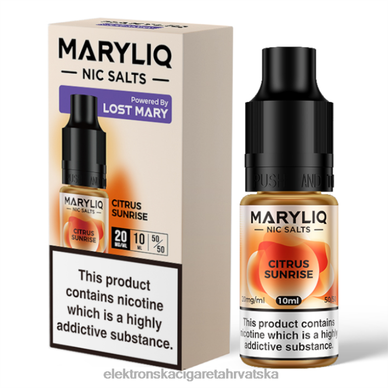 Elektronska Cigareta Za Enkratno Uporabo - citrusni izlazak sunca DJFJL445 LOST MARY MARYLIQ soli - 10ml - 20mg
