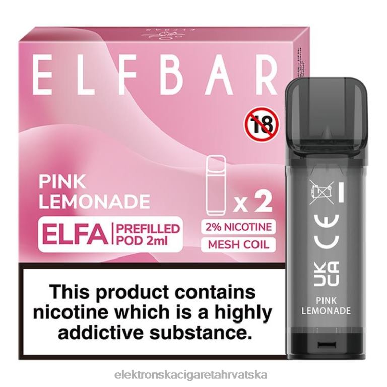 Elektronska Cigareta Cena - ružičasta limunada DJFJL320 ELFBAR Elfa napunjena kapsula - 2 ml - 20 mg (2 pakiranja)