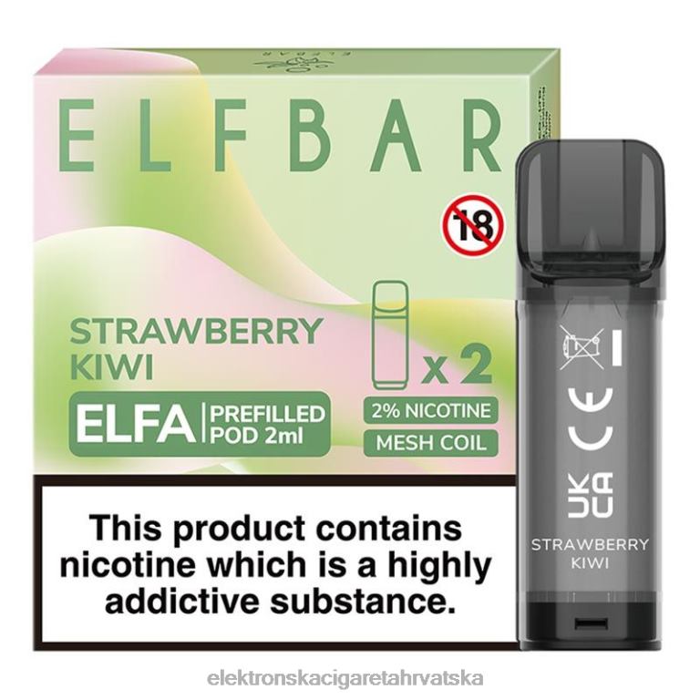 Elektronska Cigareta Petrol - jagoda kivi DJFJL317 ELFBAR Elfa napunjena kapsula - 2 ml - 20 mg (2 pakiranja)
