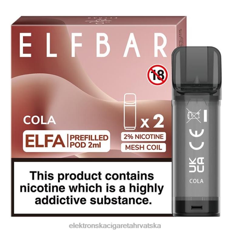 Elektronska Cigareta Za Enkratno Uporabo - kola DJFJL319 ELFBAR Elfa napunjena kapsula - 2 ml - 20 mg (2 pakiranja)